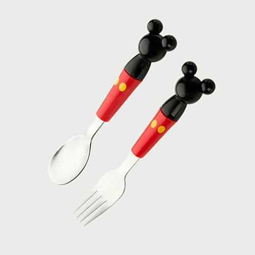 3pc/set Stainless Steel Baby Spoon Fork Portable Box Set