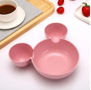 3 Pcs Children Baby Bamboo Tableware